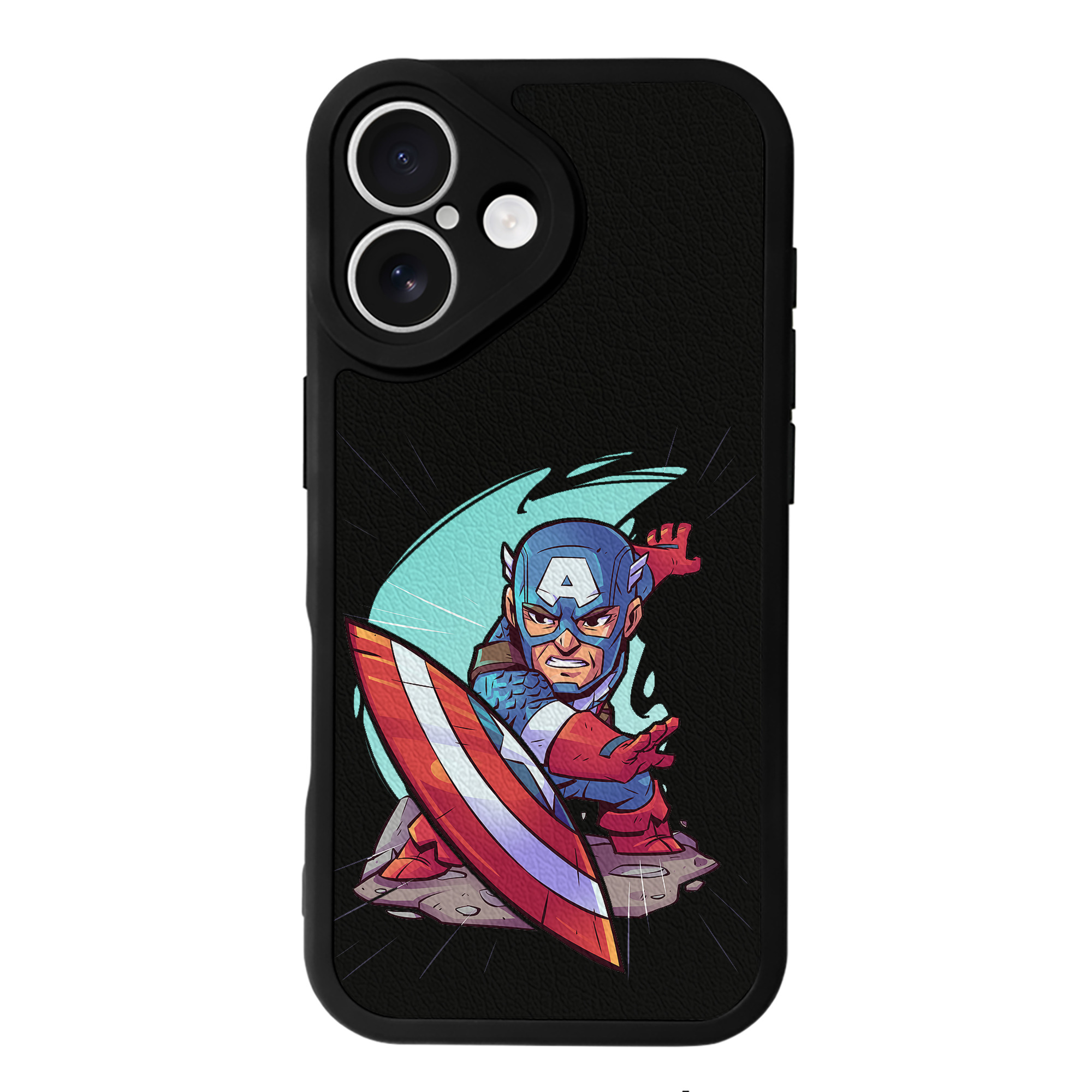 （画像用） アベンジャーズ The Avengers 【iPhone 16シリーズ対応】シリコンスマホケース（レザー調） 材質：シリコン